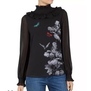Ashliee Narrnia Ruffle-Trimmed Top, Ted Baker